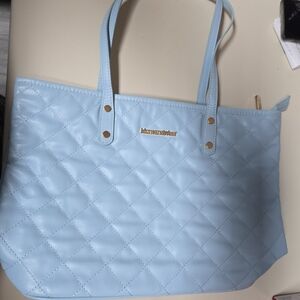 Montana West Sky Blue Quilted Tote